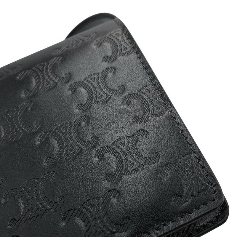 セリーヌ ショルダーバッグ トリオンフ ホリゾンタル スリーブ レザー 10K773FQD CELINE 黒