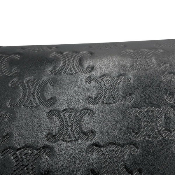 セリーヌ ショルダーバッグ トリオンフ ホリゾンタル スリーブ レザー 10K773FQD CELINE 黒