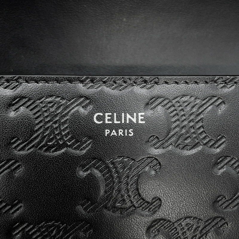 セリーヌ ショルダーバッグ トリオンフ ホリゾンタル スリーブ レザー 10K773FQD CELINE 黒