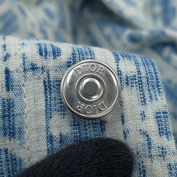 クリスチャン・ディオール 長袖シャツ オブリーク カスリ オーバーシャツ コットン メンズサイズ38 Christian Dior トップス