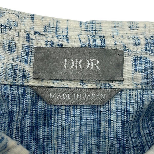 クリスチャン・ディオール 長袖シャツ オブリーク カスリ オーバーシャツ コットン メンズサイズ38 Christian Dior トップス