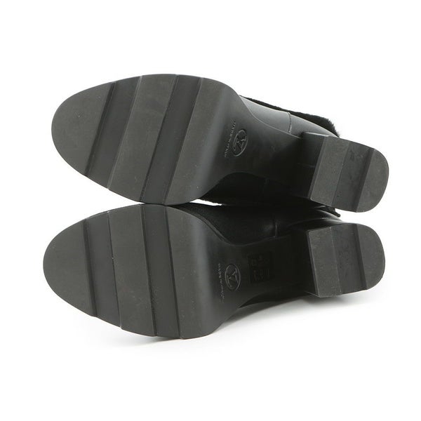 ルイヴィトン ブーツ シアリング レザー LV ボブール・ライン アンクルブーツ レディースサイズ38 LOUIS VUITTON 黒 ブラック