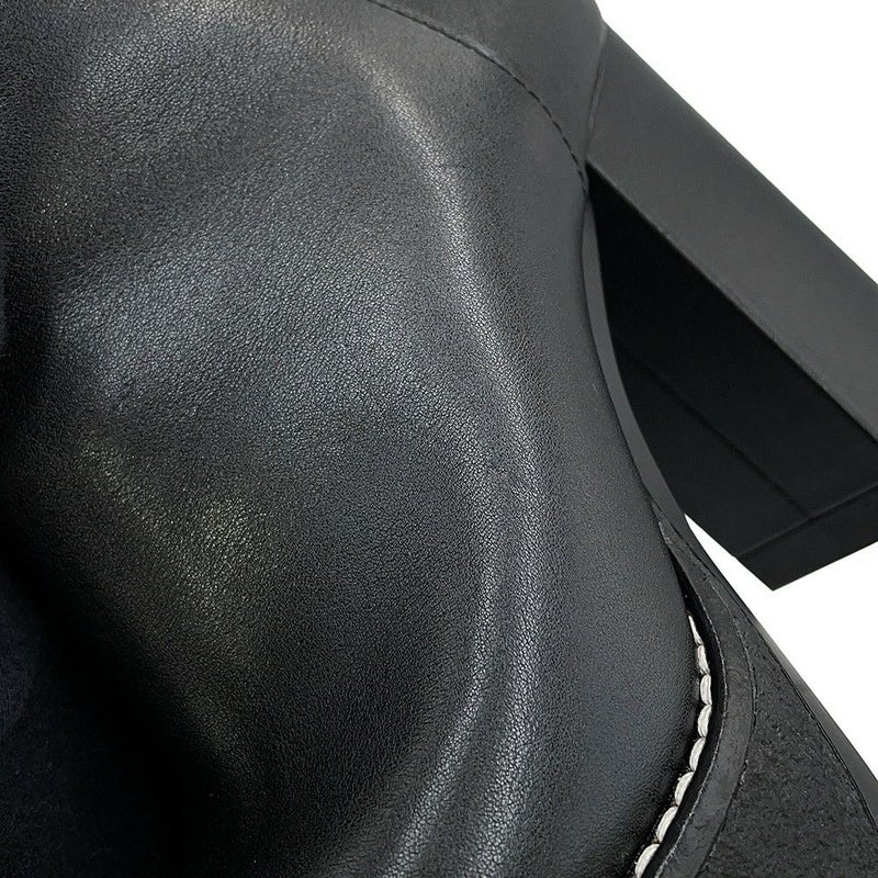 ルイヴィトン ブーツ シアリング レザー LV ボブール・ライン アンクルブーツ レディースサイズ38 LOUIS VUITTON 黒 ブラック