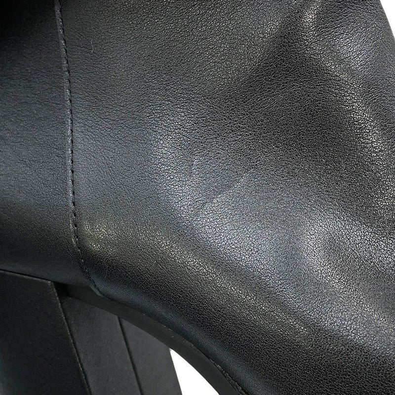 ルイヴィトン ブーツ シアリング レザー LV ボブール・ライン アンクルブーツ レディースサイズ38 LOUIS VUITTON 黒 ブラック