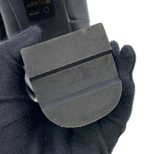 ルイヴィトン ブーツ シアリング レザー LV ボブール・ライン アンクルブーツ レディースサイズ38 LOUIS VUITTON 黒 ブラック