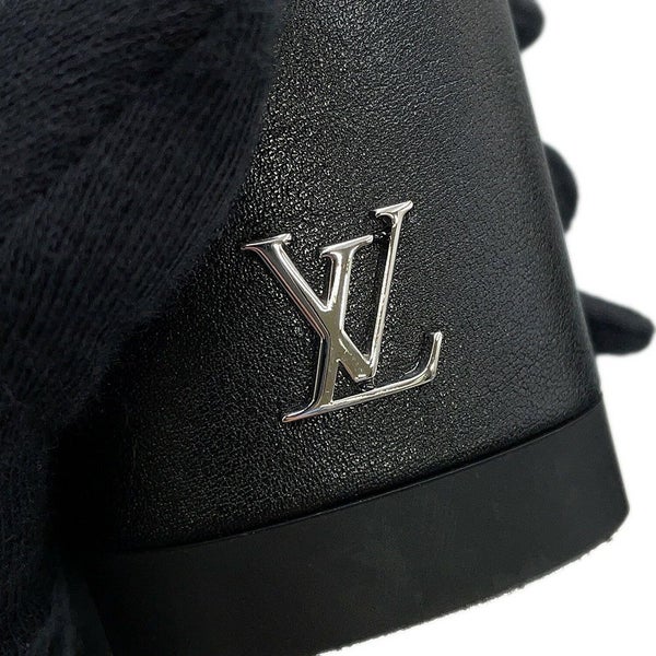 ルイヴィトン ブーツ シアリング レザー LV ボブール・ライン アンクルブーツ レディースサイズ38 LOUIS VUITTON 黒 ブラック