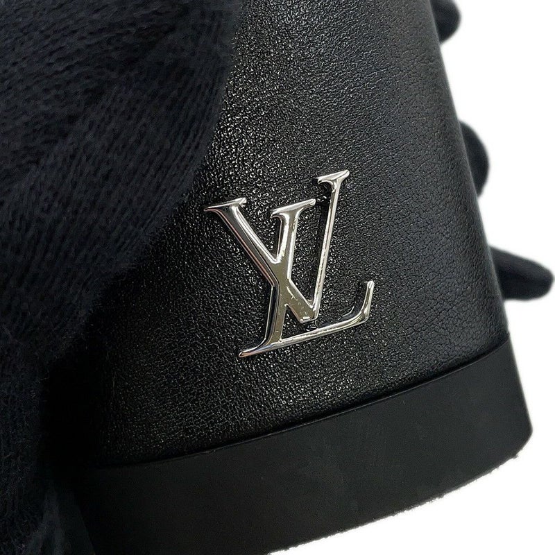 ルイヴィトン ブーツ シアリング レザー LV ボブール・ライン アンクルブーツ レディースサイズ38 LOUIS VUITTON 黒 ブラック