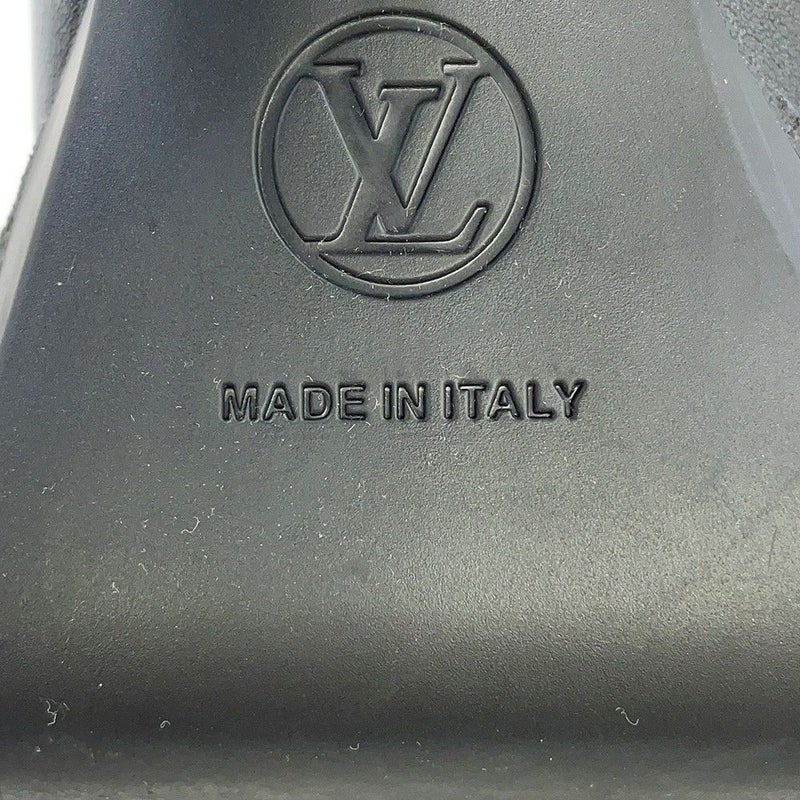 ルイヴィトン ブーツ シアリング レザー LV ボブール・ライン アンクルブーツ レディースサイズ38 LOUIS VUITTON 黒 ブラック