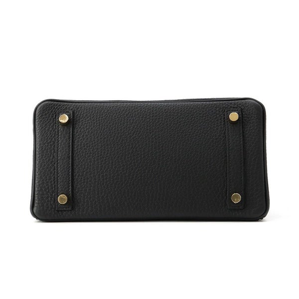 エルメス バーキン25 ブラック/ゴールド金具 ロゴ W刻印 HERMES Birkin ハンドバッグ 黒