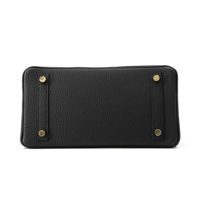 エルメス バーキン25 ブラック/ゴールド金具 ロゴ W刻印 HERMES Birkin ハンドバッグ 黒