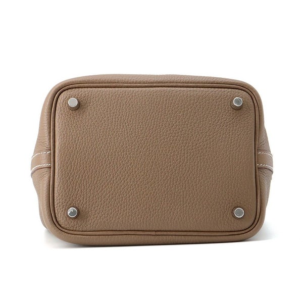 エルメス ハンドバッグ ピコタンロックPM エトゥープ/シルバー金具 トリヨンクレマンス Y刻印