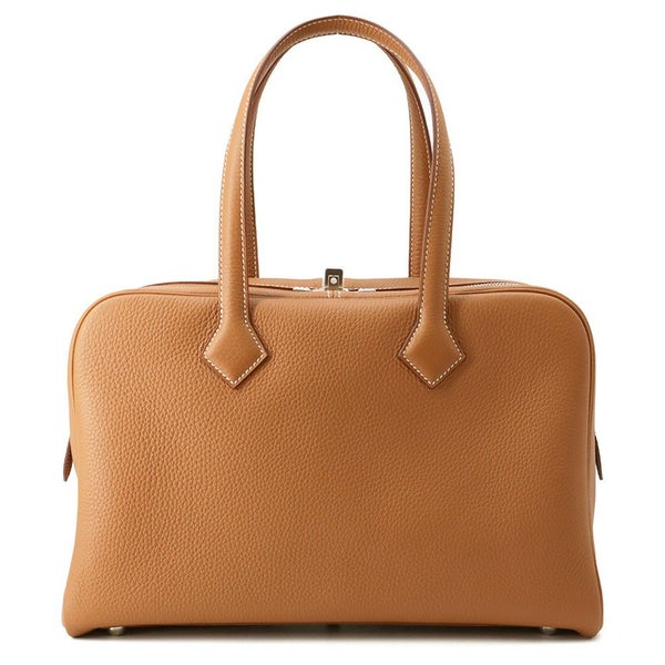 エルメス ハンドバッグ ヴィクトリア2 35 ゴールド/シルバー金具 トリヨンクレマンス W刻印 HERMES バッグ