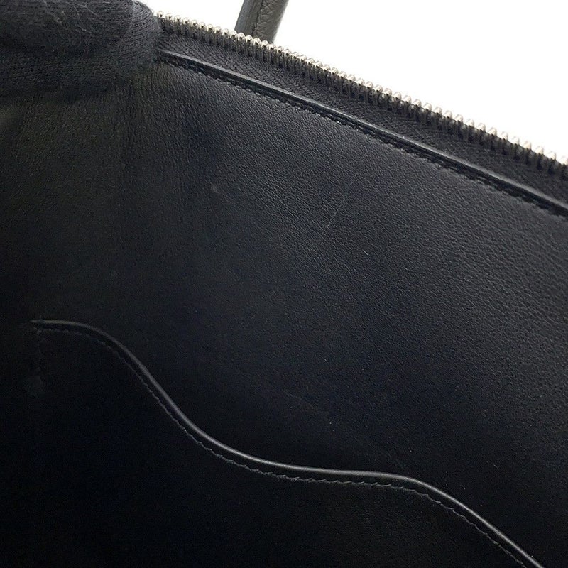 エルメス ハンドバッグ ボリード1923 30 ブラック/シルバー金具 エプソン U刻印 2wayショルダー 黒