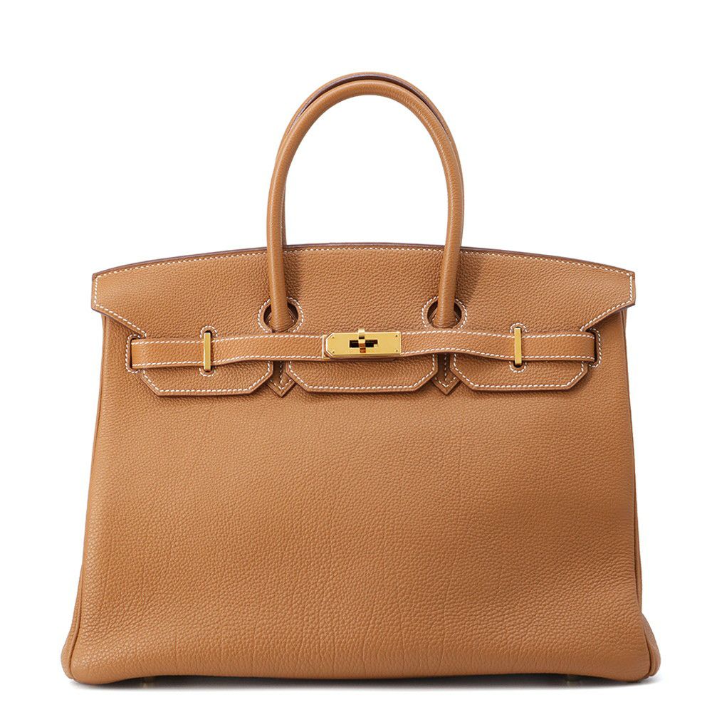 返品OK バーキン35 金具 トゴ Birkin ハンドバッグ レザー エルメス バーキン35 ゴールド/ゴールド金具 トゴ □K刻印 HERMES