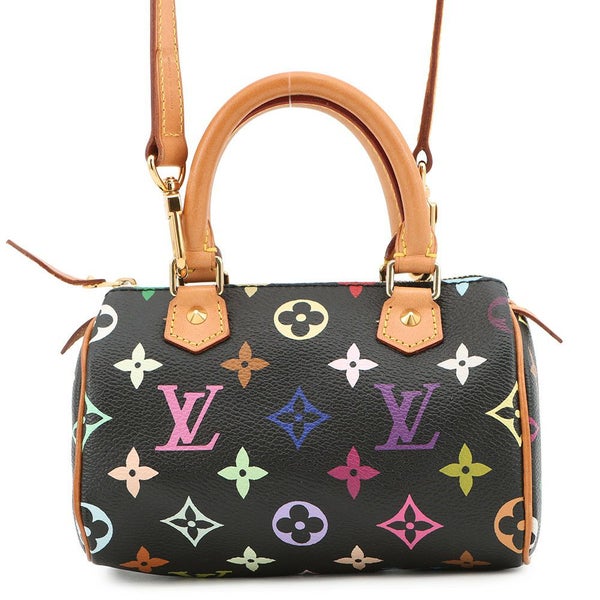 ルイヴィトン ハンドバッグ モノグラム・マルチカラー ミニスピーディ M92644 LOUIS VUITTON 2way 黒 ブラック