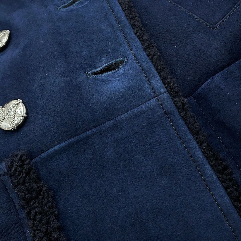 シャネル コート ツイード ムートン セーラーカラー ハーフコート レディースサイズ36 P59085 CHANEL アウター