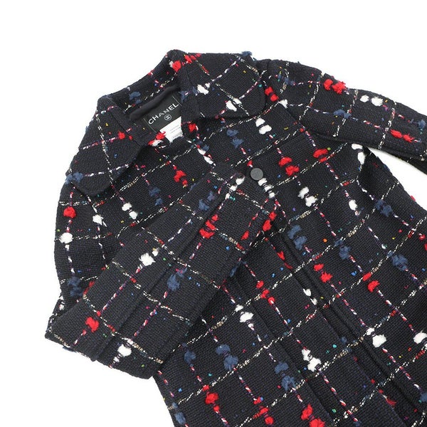 シャネル コート ツイード ステンカラーコート ウール レディースサイズ36 P42157 CHANEL アウター