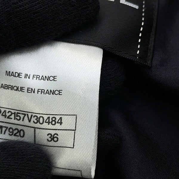 シャネル コート ツイード ステンカラーコート ウール レディースサイズ36 P42157 CHANEL アウター