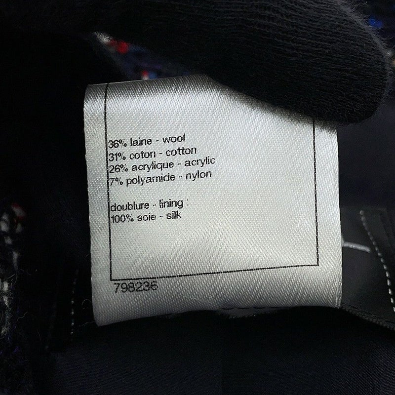 シャネル コート ツイード ステンカラーコート ウール レディースサイズ36 P42157 CHANEL アウター