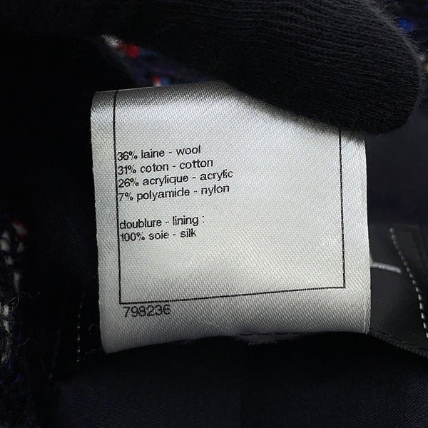 シャネル コート ツイード ステンカラーコート ウール レディースサイズ36 P42157 CHANEL アウター