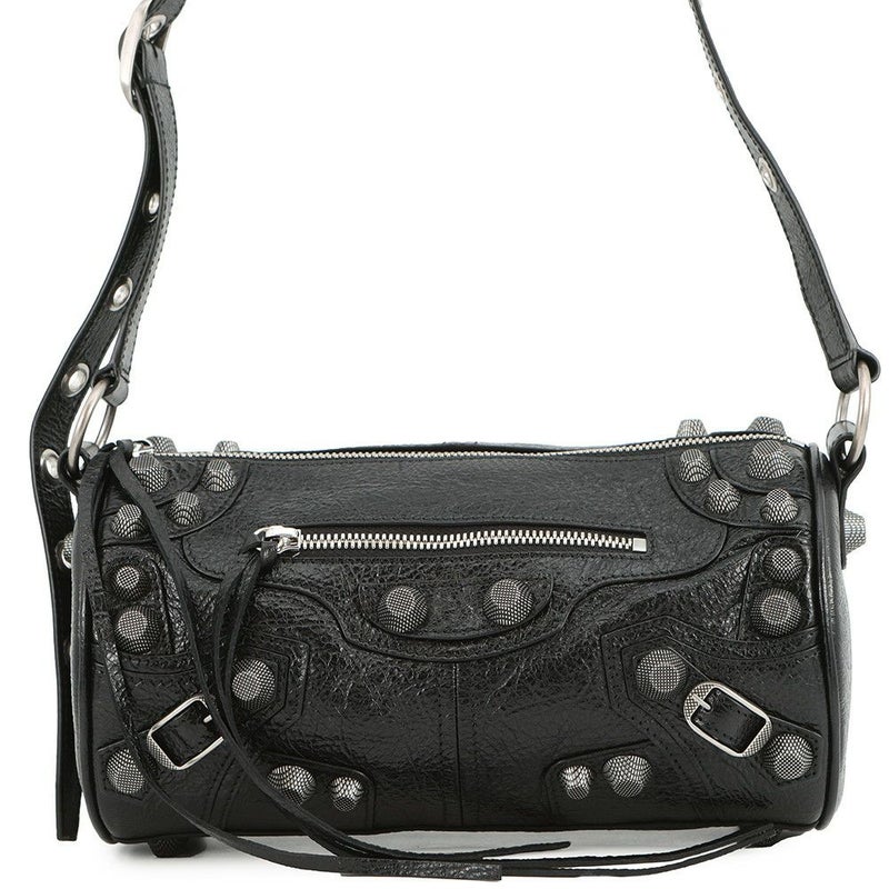 バレンシアガ ショルダーバッグ ルカゴール シリンダー レザー 771716 BALENCIAGA 黒