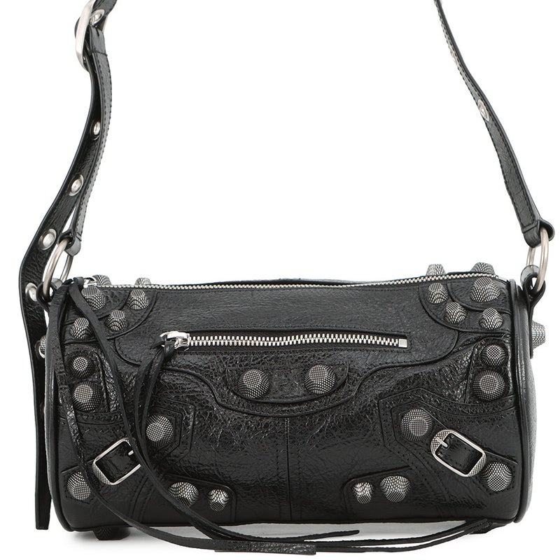 バレンシアガ ショルダーバッグ ルカゴール シリンダー レザー 771716 BALENCIAGA 黒
