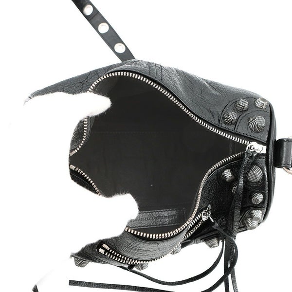 バレンシアガ ショルダーバッグ ルカゴール シリンダー レザー 771716 BALENCIAGA 黒