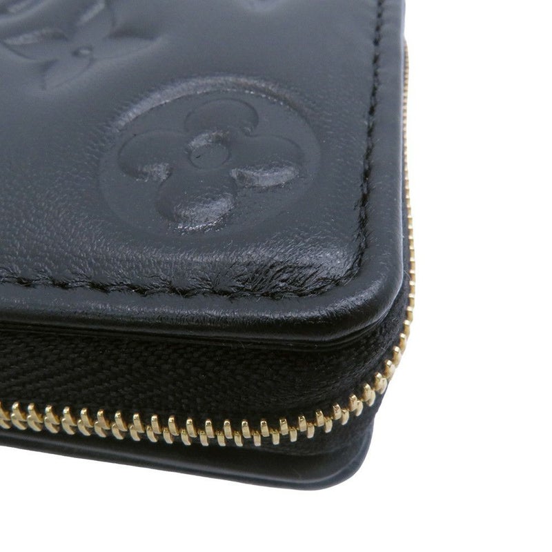 ルイヴィトン 二つ折り財布 ラムレザー/モノグラム・パターン ポルトフォイユ・ルー M81599 LOUIS VUITTON ブラック 黒