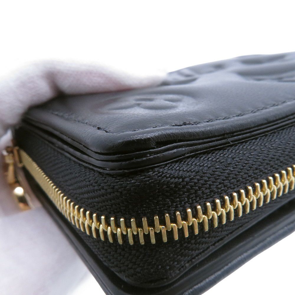 ルイヴィトン 二つ折り財布 ラムレザー/モノグラム・パターン ポルトフォイユ・ルー M81599 LOUIS VUITTON ブラック 黒 ルイヴィトン 二つ折り財布 ラムレザー/モノグラム・パターン