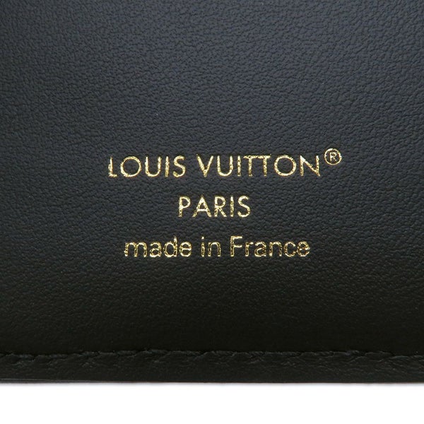 ルイヴィトン 二つ折り財布 ラムレザー/モノグラム・パターン ポルトフォイユ・ルー M81599 LOUIS VUITTON ブラック 黒