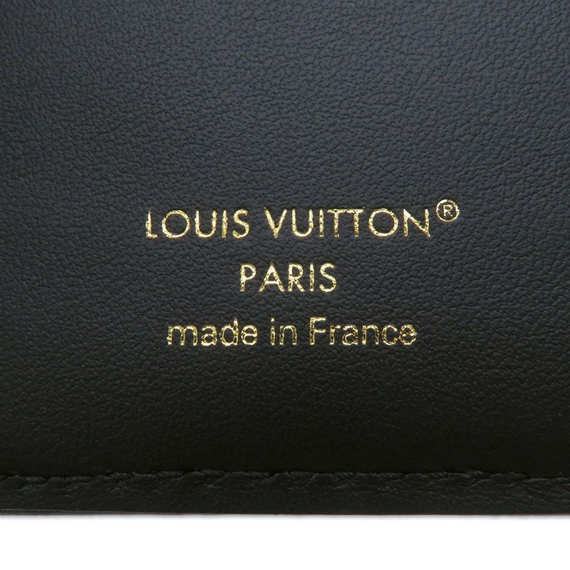 ルイヴィトン 二つ折り財布 ラムレザー/モノグラム・パターン ポルトフォイユ・ルー M81599 LOUIS VUITTON ブラック 黒