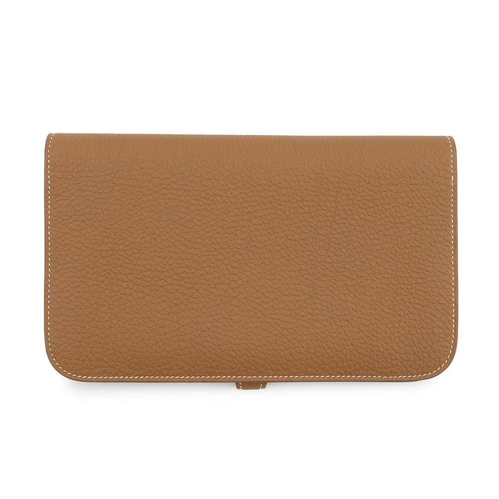 エルメス 長財布 ドゴンGM ゴールド/シルバー金具 トゴ K刻印 HERMES