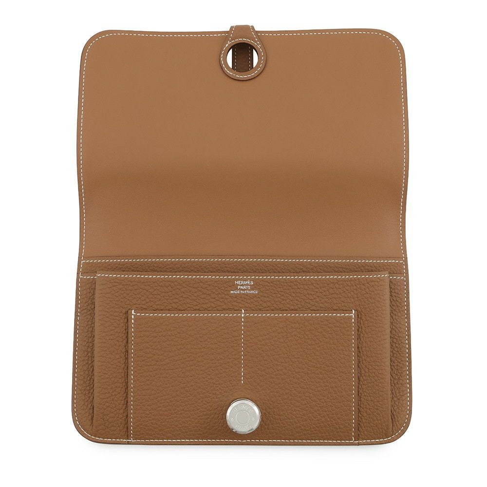 エルメス 長財布 ドゴンGM ゴールド/シルバー金具 トゴ K刻印 HERMES