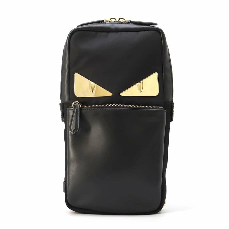 フェンディ ボディバッグ モンスターバグズアイ 7VZ033 FENDI ショルダーバッグ 黒