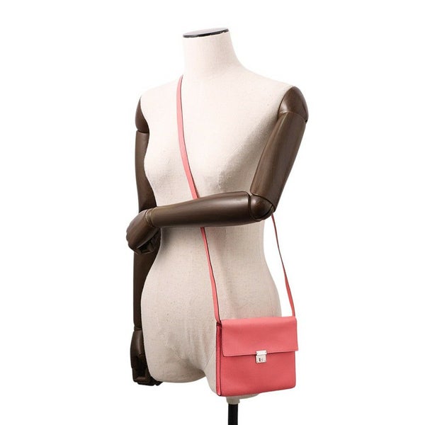 エルメス 財布 クリック16 ローズアザレ/シルバー金具 シェブルミゾル D刻印 HERMES ショルダーウォレット