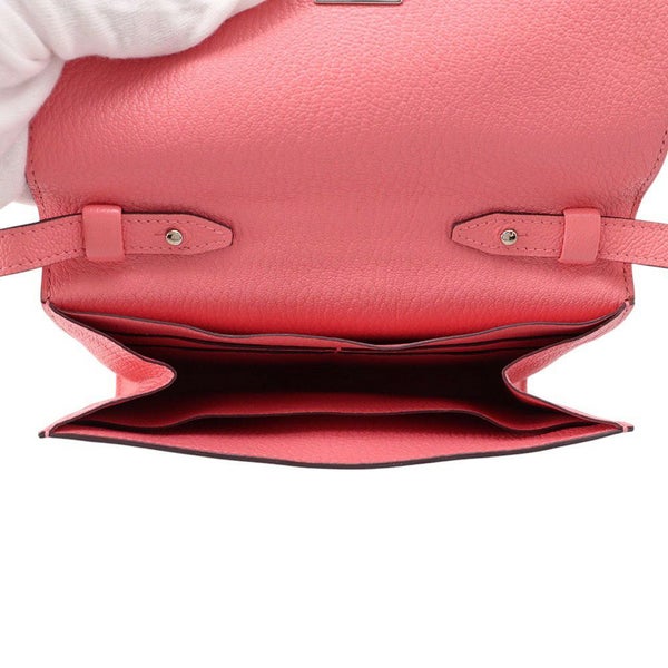 エルメス 財布 クリック16 ローズアザレ/シルバー金具 シェブルミゾル D刻印 HERMES ショルダーウォレット