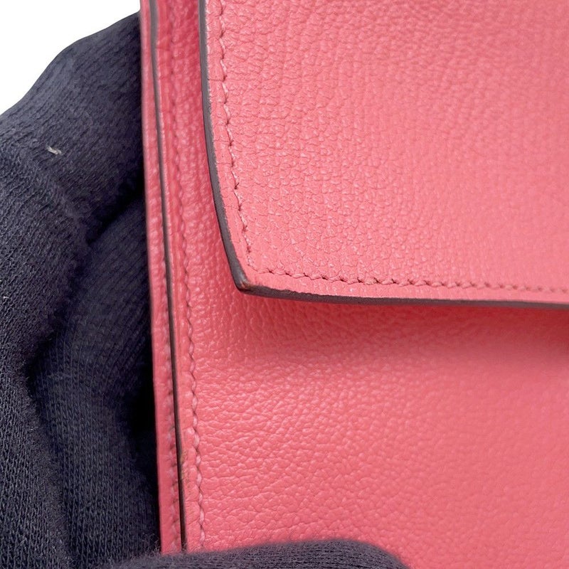 エルメス 財布 クリック16 ローズアザレ/シルバー金具 シェブルミゾル D刻印 HERMES ショルダーウォレット