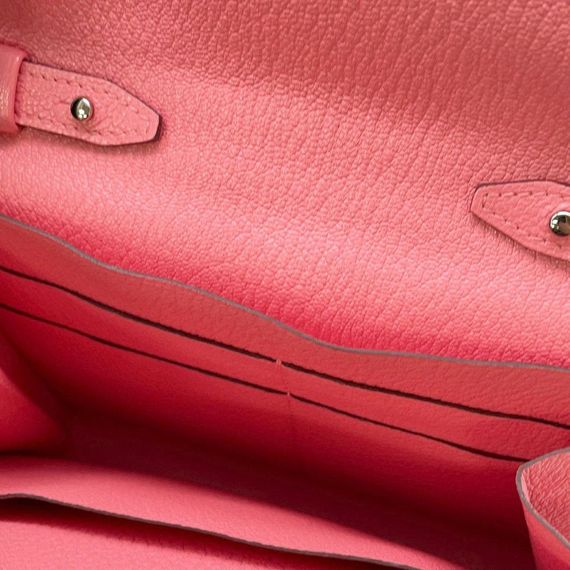 エルメス 財布 クリック16 ローズアザレ/シルバー金具 シェブルミゾル D刻印 HERMES ショルダーウォレット