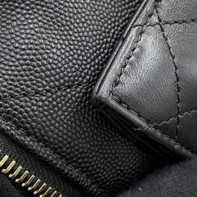 シャネル ハンドバッグ マトラッセ ココマーク ボーリングバッグ キャビアスキン ラムスキン AS1360 CHANEL 2WAY 黒