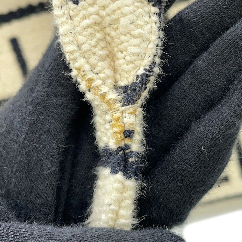 セリーヌ トートバッグ ラージ カバ タイス コットン 196762EG8 CELINE 白 黒