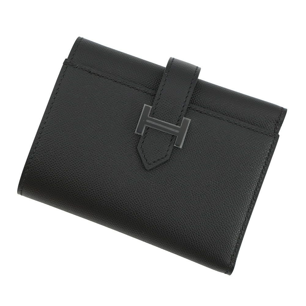 【HERMES/エルメス】 ベアン　コンビネ 三つ折り財布 シェーブル ブラック ユニセックス【中古】【真子質店】【BL】【TxIx】 N23120500690-