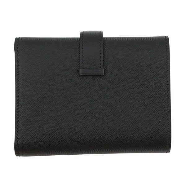 エルメス 三つ折り財布 ベアンコンビネ ブラック/ブラック金具 ヴォーマダム W刻印 HERMES 財布 黒
