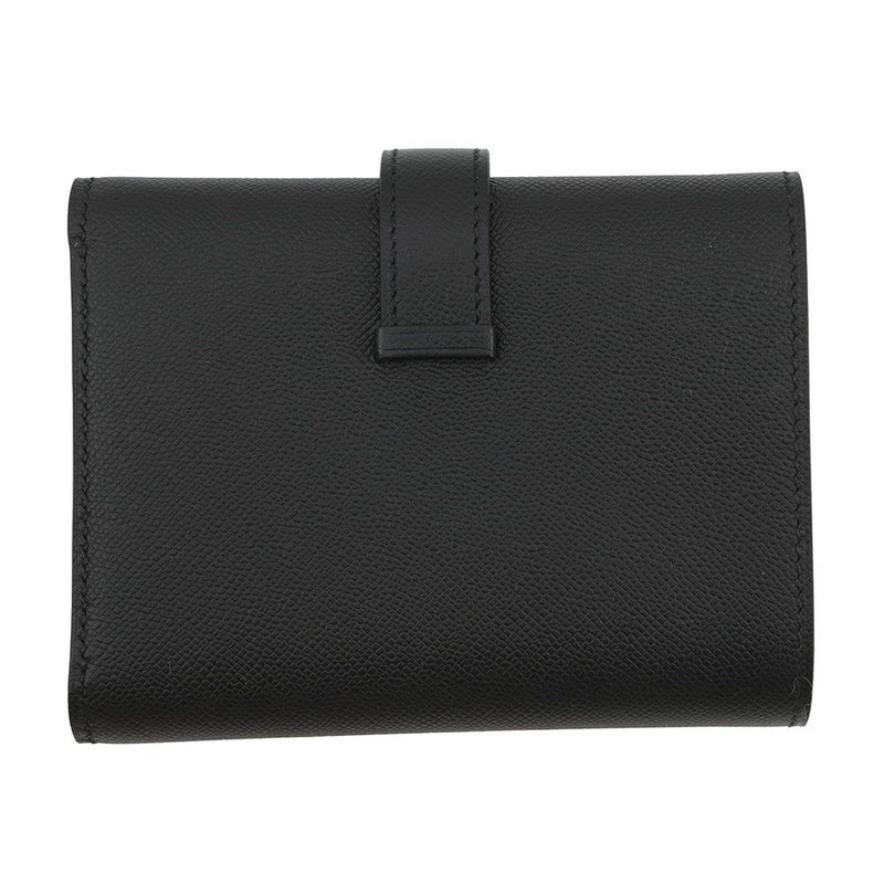 エルメス 三つ折り財布 ベアンコンビネ ブラック/ブラック金具 ヴォーマダム W刻印 HERMES 財布 黒