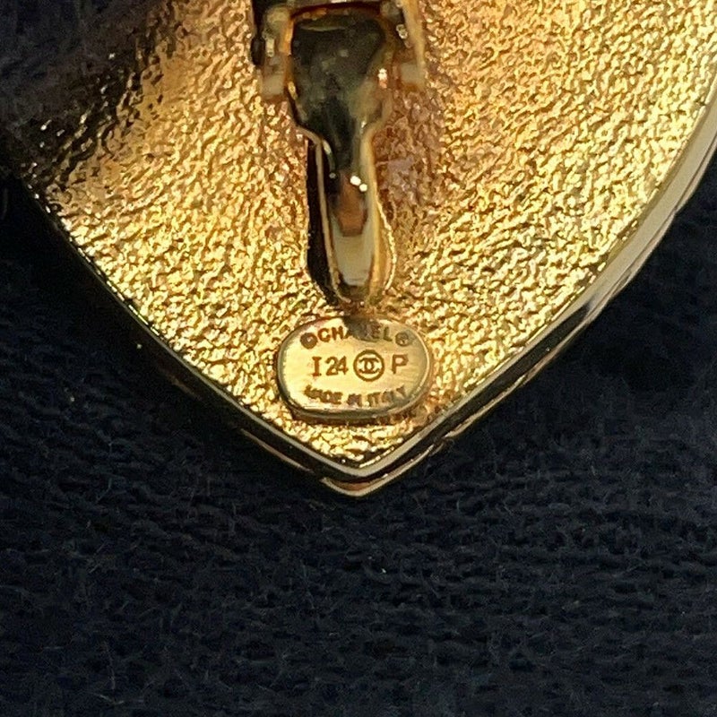 シャネル イヤリング ハートモチーフ デニム ココマーク メタル I24 P CHANEL アクセサリー