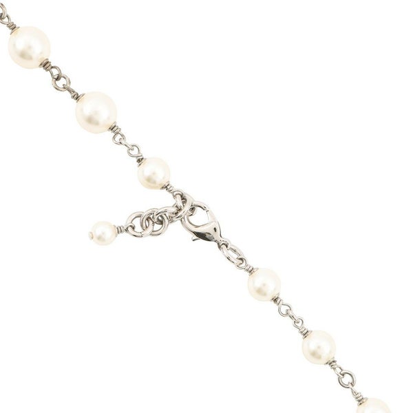 シャネル ネックレス ココマーク フェイクパール ラインストーン B17 V A36121 CHANEL ロングネックレス