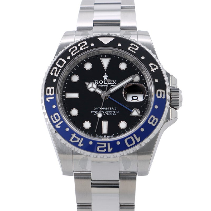 ロレックス GMTマスター2 デイト ランダムシリアル ルーレット 126710BLNR ROLEX 腕時計 黒文字盤