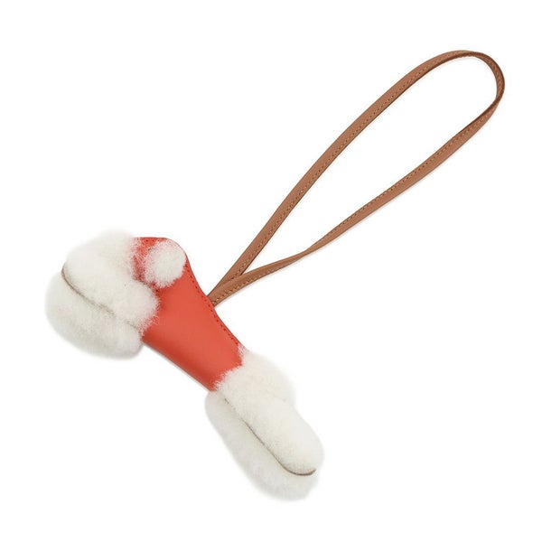 エルメス バッグチャーム バディ カプシーヌ/ゴールド ラムスキン/ムートン K刻印 エルメス チャーム エルメス HERMES