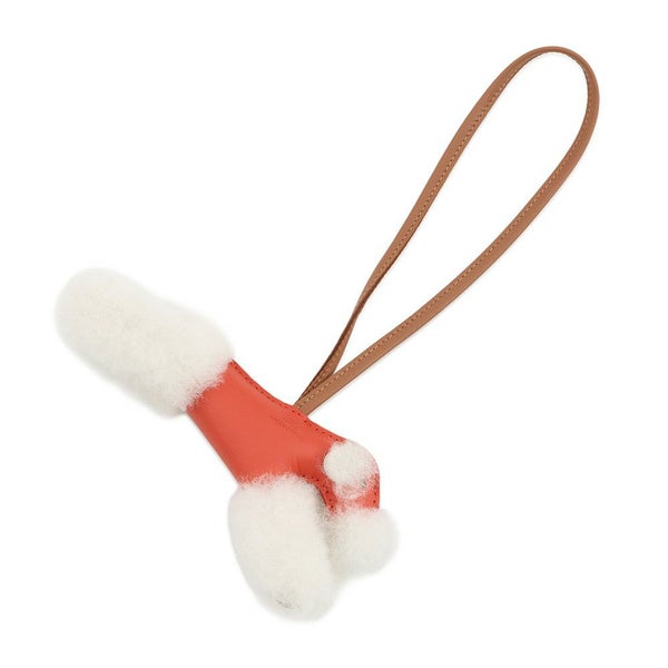 エルメス バッグチャーム バディ カプシーヌ/ゴールド ラムスキン/ムートン K刻印 エルメス チャーム エルメス HERMES