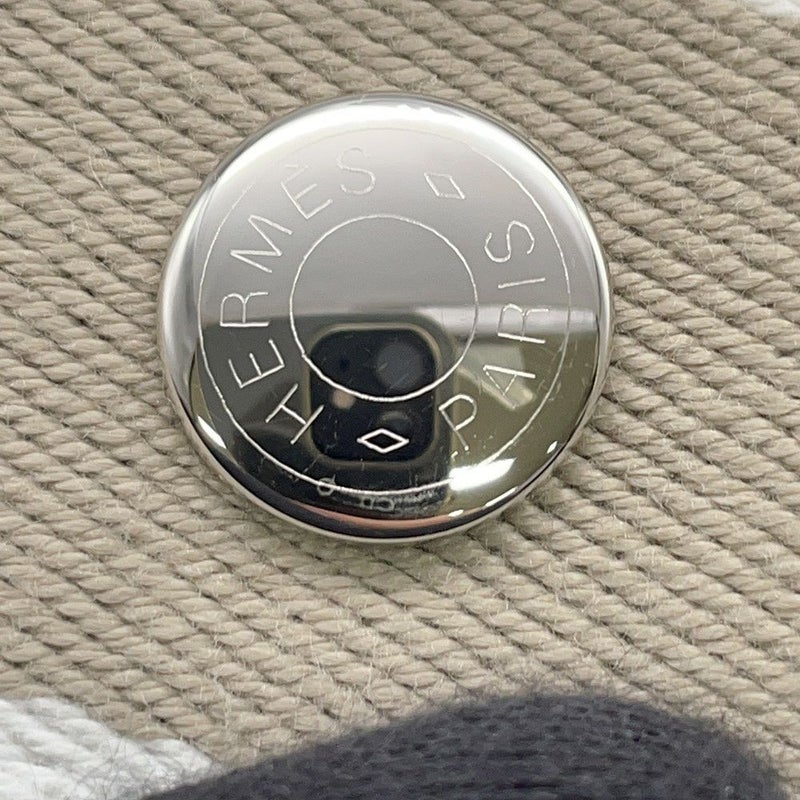 エルメス ポーチ ブリッド・ア・ブラックPM ベージュ/シルバー金具 キャンバス HERMES バッグ 小物入れ