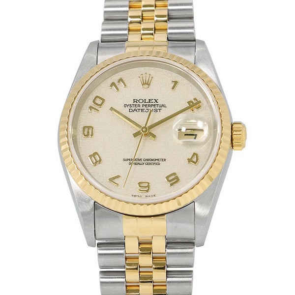 ロレックス デイトジャスト K番 SS/K18YG 116233 ROLEX 腕時計 アイボリーコンピュータ文字盤